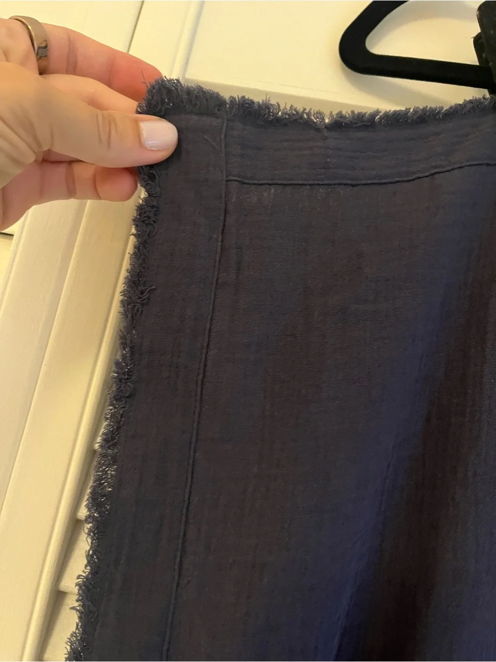 Summersalt Frayed Hem Pareo in Navy